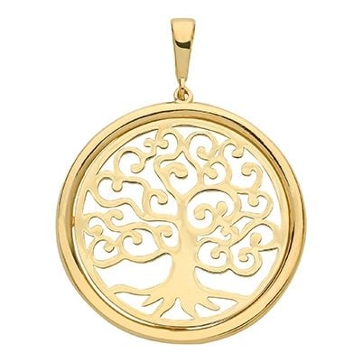 Treasure House PN1079 9ct Yellow Gold Tree Of Life 2.4cm 3cm Jewellery