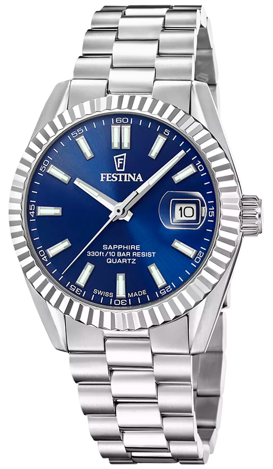 Festina F20084/B Swiss Made Classic Quartz (40mm) Blue Dial Watch