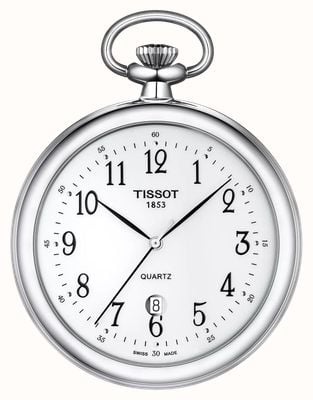 Tissot Lepine Quartz Pocket Watch (49mm) White Dial / Stainless Steel T82655012