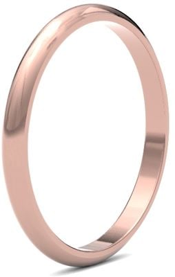 James Moore Wedding Rings | 9ct Rose Gold | 2mm | Medium | D-Shape | AG_2LMD-9R