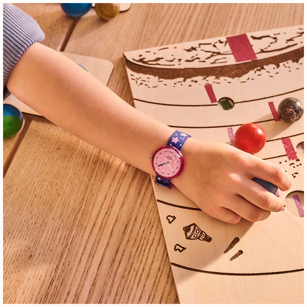 Flik Flak Children's Girls Pink and Purple To The Stars Themed Quartz FPNP190 - alternate view 4