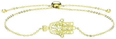 Treasure House Women's 9ct Yellow Gold Hamsa Pull Style Bracelet BR630