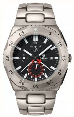 Tutima Glashütte M2 Pioneer Automatic Chronograph (46.5mm) Velvet-Black Dial / Titanium Bracelet 6451-03