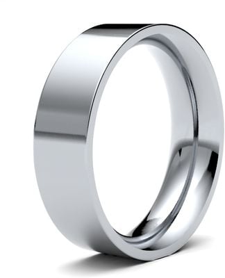 James Moore Wedding Rings | 9ct White Gold | 6mm | Heavy | Flat Court | AG_6GHE-9W