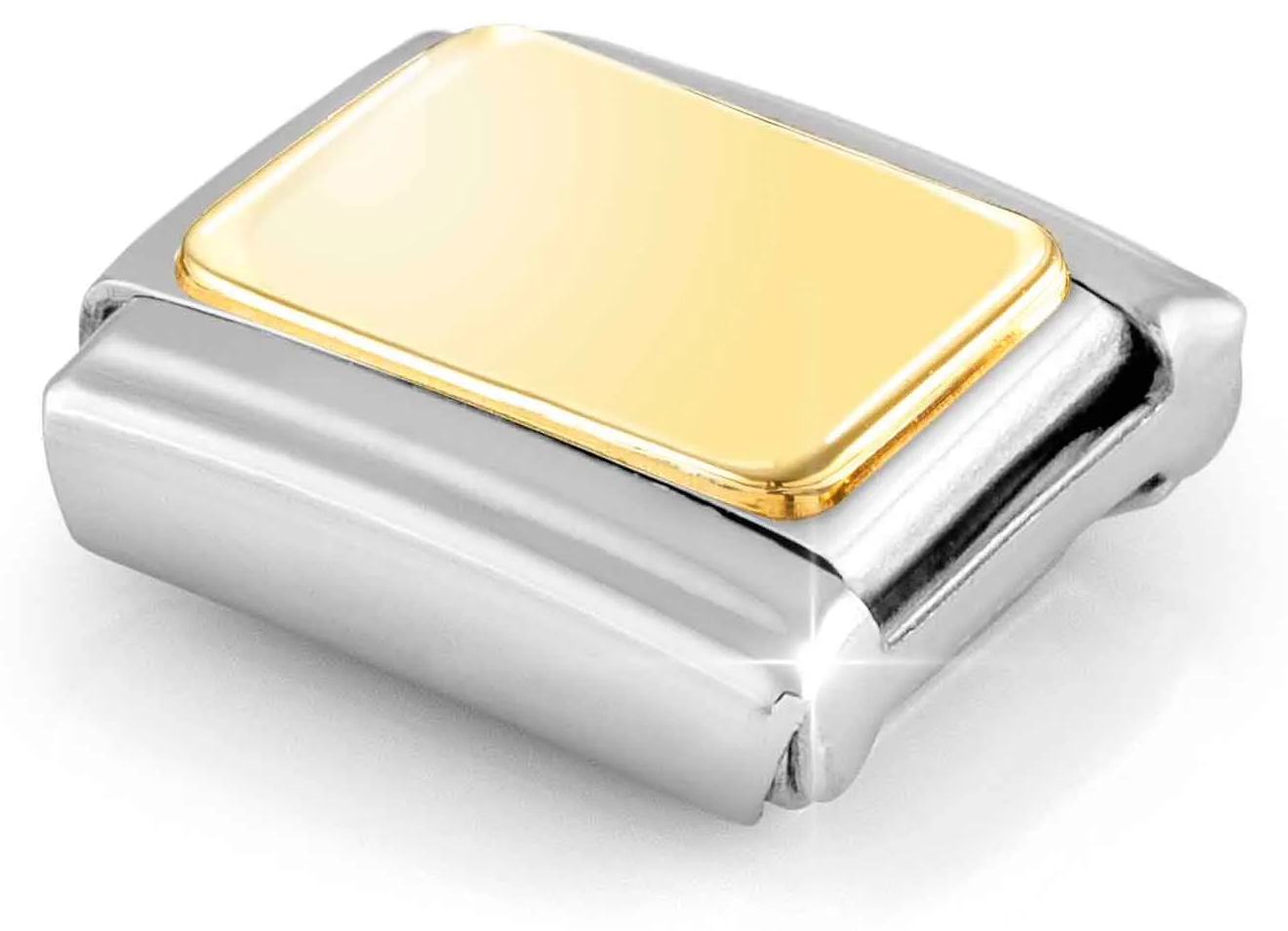 Nomination Classic ENGRAVED Steel And Bonded Yellow Gold CUSTOM Smooth Plate Charm 030121/01 - alternate view 3