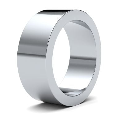 James Moore Wedding Rings | 18ct White Gold | 8mm | Heavy | Flat | AG_8GHF-18W
