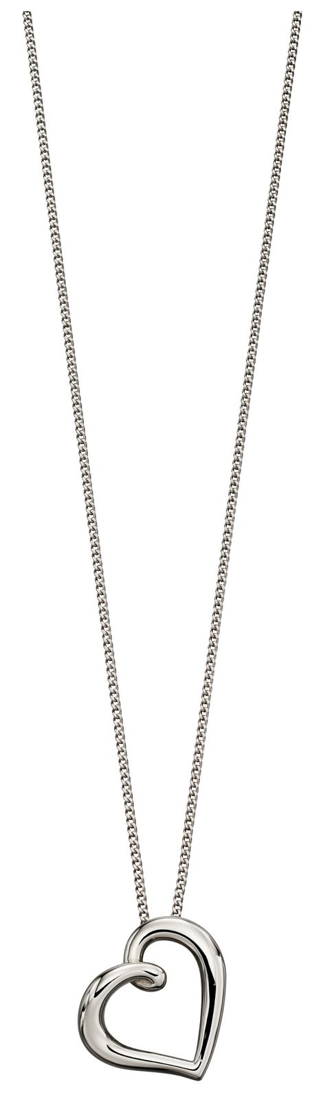Elements Gold GP2175 9k White Gold Heart Pendant Only Jewellery