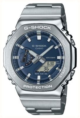 Casio G-Shock Metal (44.4mm) Blue Hybrid Dial / Stainless Steel Bracelet GM-2110D-2BER