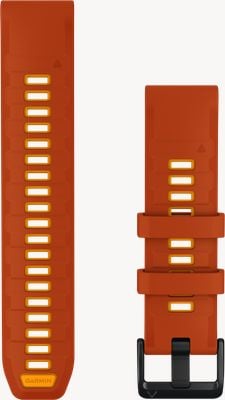 Garmin QuickFit Bands (22mm) Autumn Orange/Spark Orange Silicone with Black Hardware - Strap Only 010-14507-03