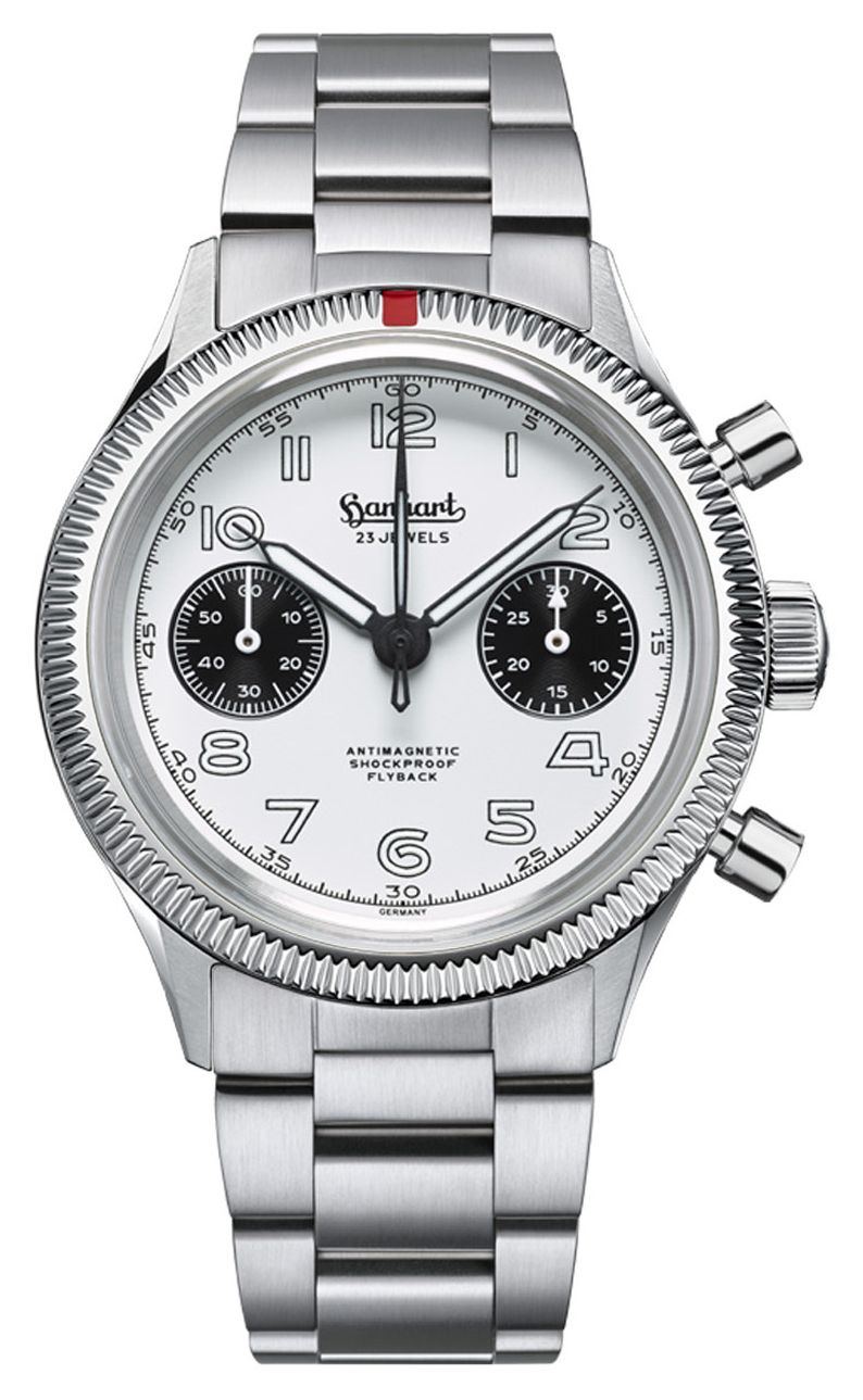 Hanhart H721.201-6428 417 ES Flyback Panda (42mm) White Dial Watch