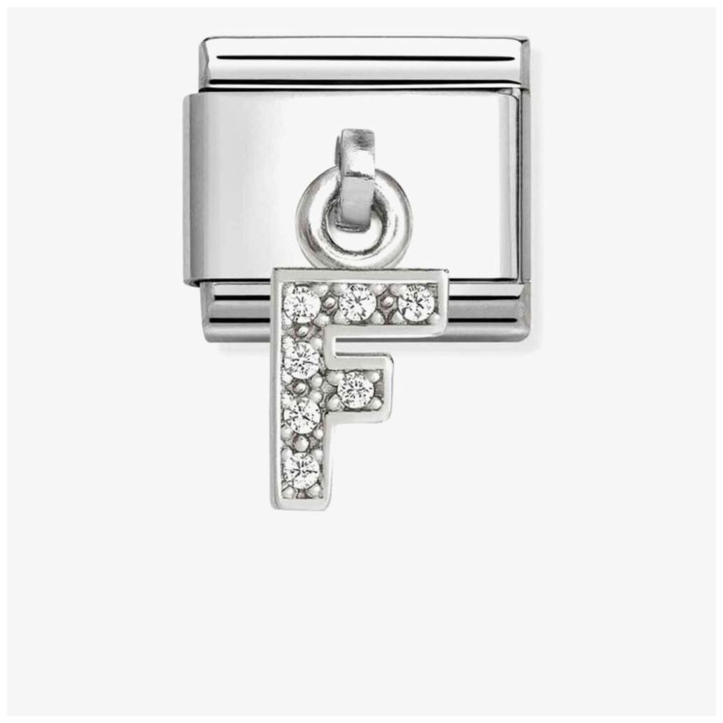 Nomination 331818/06 Classic Letter F Cubic Zirconia Charm Jewellery