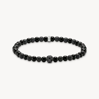 Thomas Sabo Men's Talisman Bracelet Positive Energy with Obsidian Beads A2184-705-11-L19