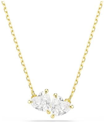 Swarovski Mesmera Attract Necklace, Heart, White, Gold-tone Plated 5733475