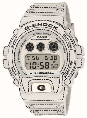 Casio G-Shock 6900 Series - Origami Edition (50mm) Positive Digital Display / White Resin Band DW-6900RGM-5ER