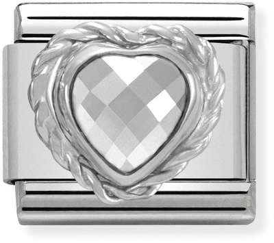 Nomination Classic Heart Sterling Silver & Steel Charm 330603/010
