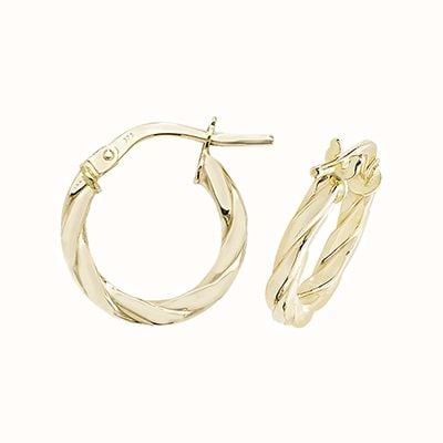 James Moore TH 9k Yellow Gold Hoop Earrings 10 mm ER1041-10