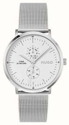 HUGO #STYLE Multi-Function Quartz (40mm) White Dial / Stainless Steel Mesh Bracelet 1530456