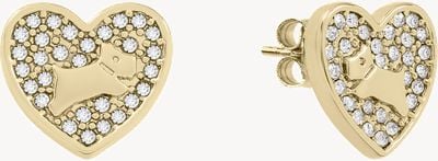 Radley Jewellery 18ct Gold Plated Pavé Stone Heart Earrings RYJ1446S