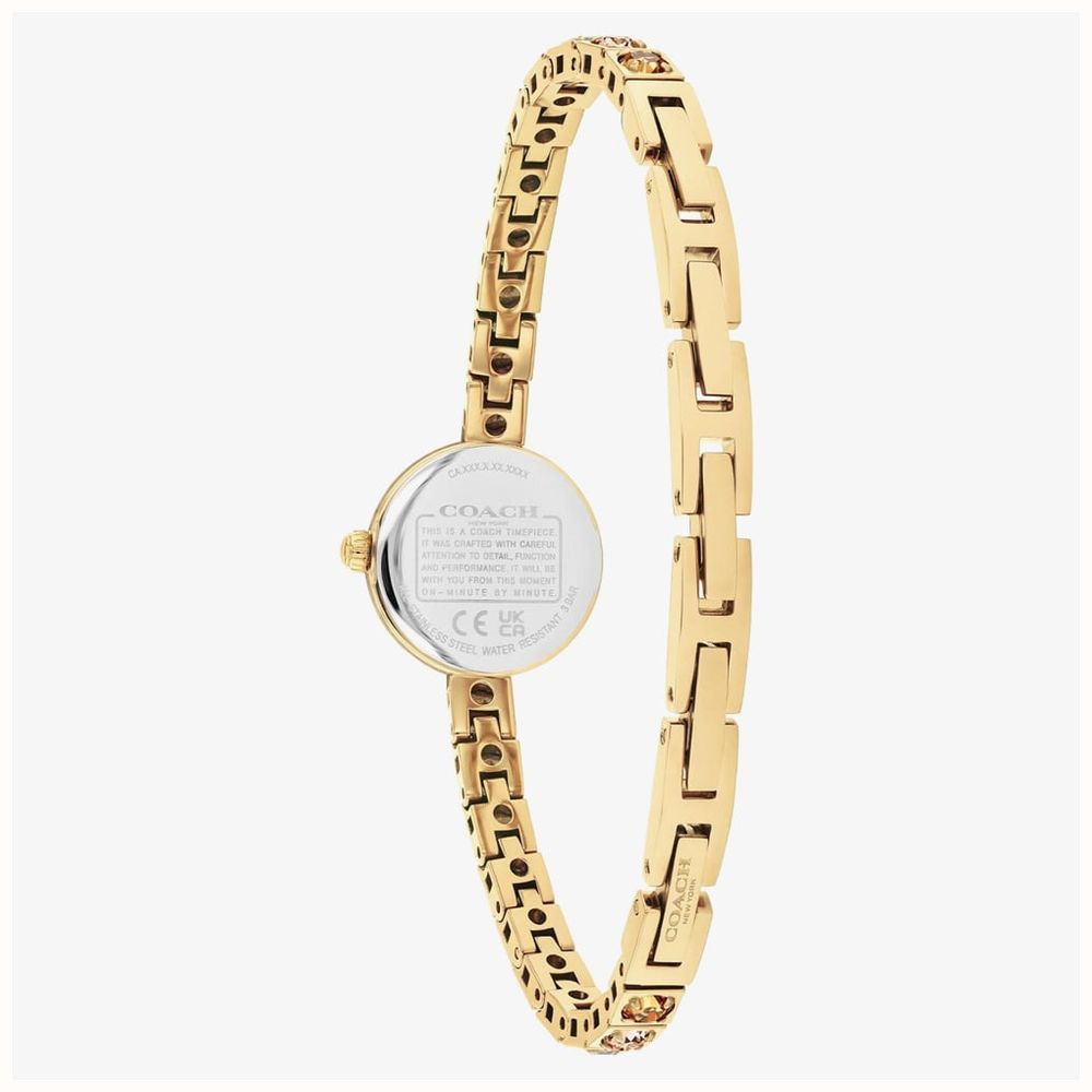 Coach Ladies Iris Gold Dial Golden Tennis Bracelet 14504723 - alternate view 3