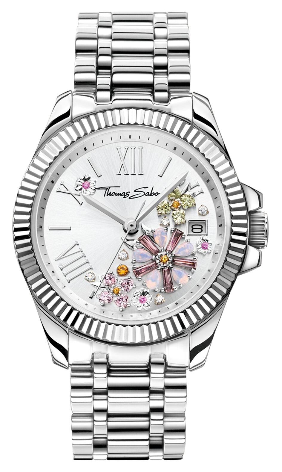 Thomas Sabo WA0381-201-201-33 Crystal Flowers (33mm) Silver Watch