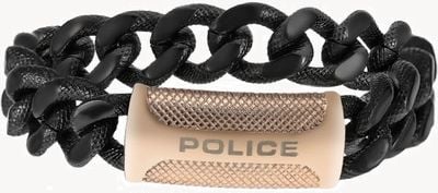 Police Men's Black Rose Gold PVD Plated Bracelet 25508BSB/05-L