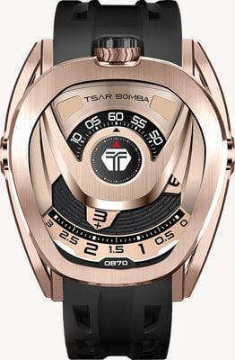 TSAR BOMBA Reactor Series Automatic (44mm) Rose-Gold Dial / Black FKM Rubber Strap TB8213A-07