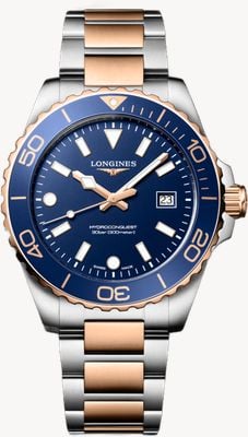 LONGINES HydroConquest Quartz (42mm) Blue Sandblasted Dial / Two-Tone Stainless Steel Bracelet L37693987