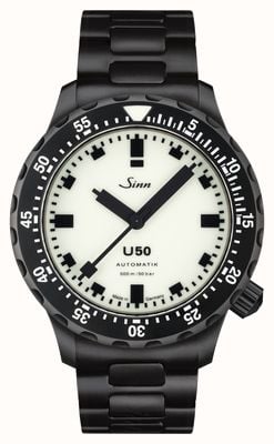 Sinn U50 S L Limited Edition - 500 Pieces (41mm) Luminous Dial / PVD Stainless Steel H-Link Bracelet 1050.0203 H-LINK