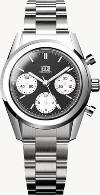 HTD Hesagraph Variante B Tri-Compax Chronograph (39mm) Reddish-Brown Dial / Stainless Steel BH9 Bracelet H25F33B