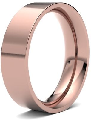 James Moore Wedding Rings | 9ct Rose Gold | 6mm | Heavy | Flat Court | AG_6GHE-9R