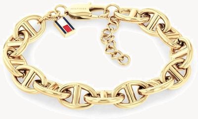 Tommy Hilfiger Marina Link Stainless Steel Bracelet Gold Tone 2781018