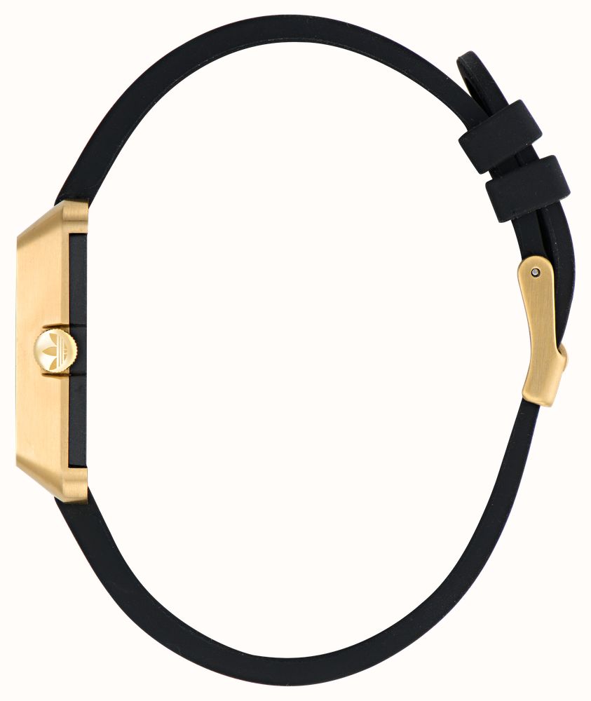 Adidas RETRO POP FOUR (31mm) Gold Dial / Black Silicone Strap AOSY26503 - alternate view 3