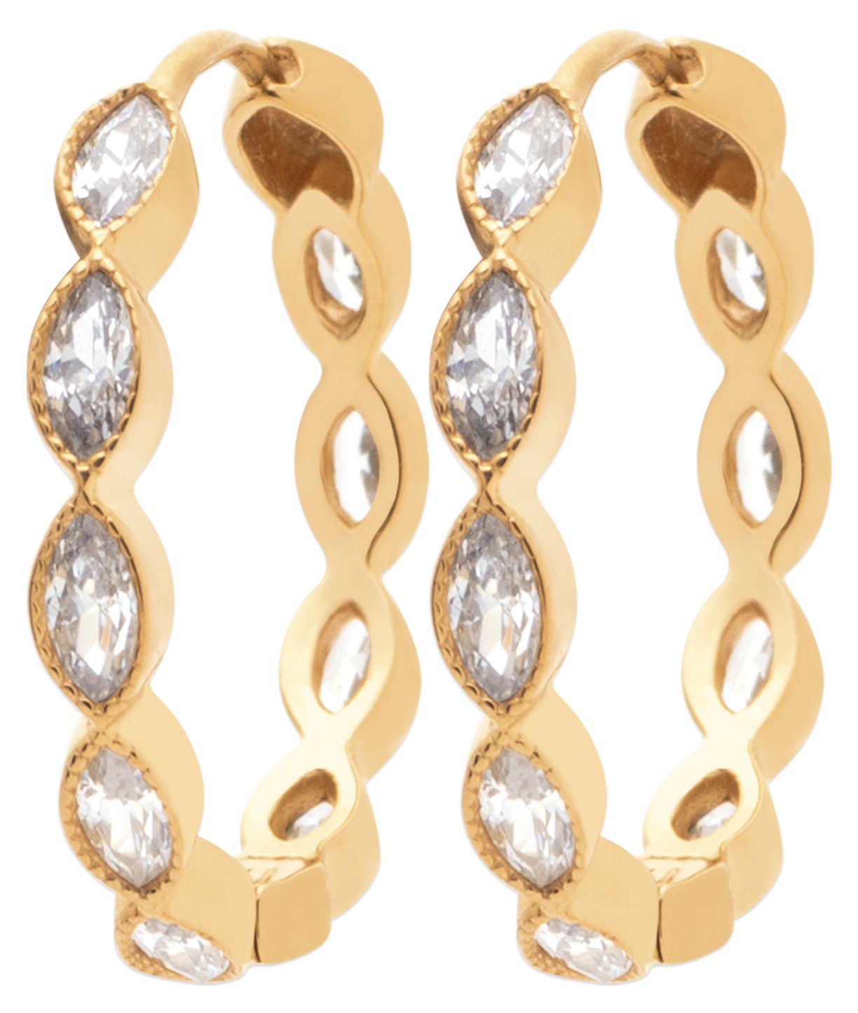Burren Jewellery E0698 18K Gold Plate Earring Multi