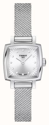 Tissot Lovely Square (20mm) Silver Dial / Stainless Steel Mesh Bracelet T0581091103600