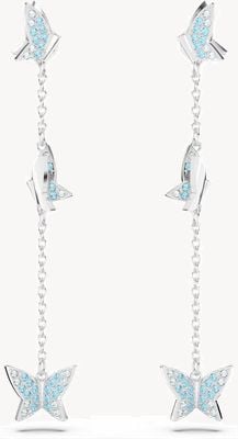 Swarovski Lilia Butterfly Drop Earrings | Rhodium Plated | Blue Crystals 5662182