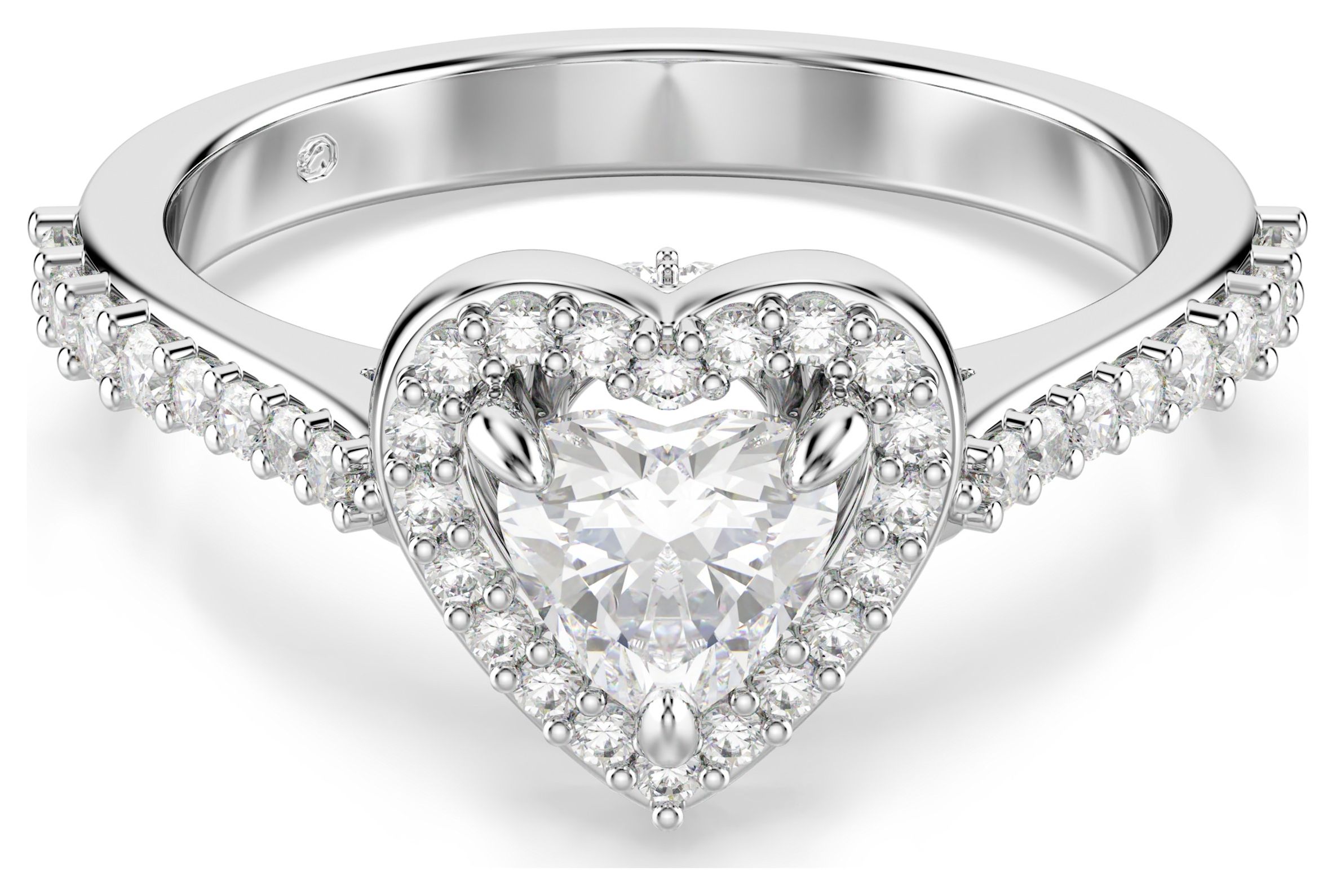 Swarovski 5744045 Una Angelic Motif Ring, Mixed Cuts, Heart Jewellery