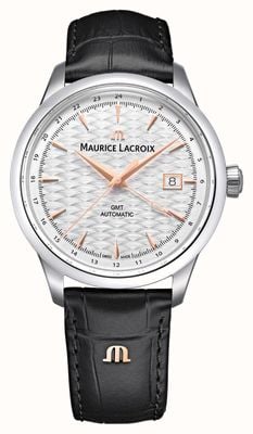 Maurice Lacroix 1975 Automatic Vagues Du Jura GMT Limited Edition (40mm) Silver Dial / Black Leather Strap 756048-SS001-131-2