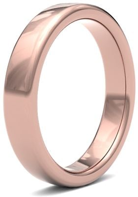 James Moore Wedding Rings | 9ct Rose Gold | 4mm | Heavy | Soft Court | AG_4LHS-9R