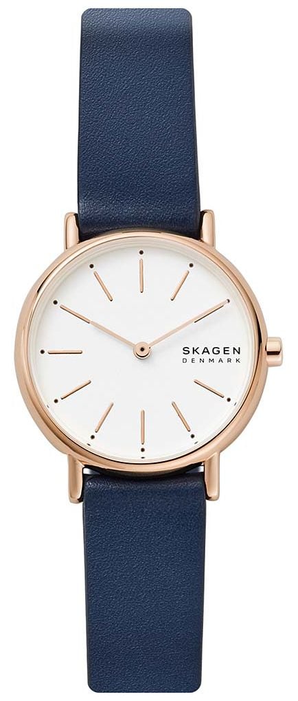 Skagen SKW2838 Signatur Blue Leather Strap Watch