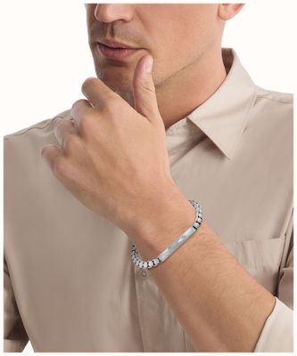 Calvin Klein Men's Iconic ID stainless Silver Bracelet 35100056