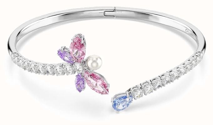 Swarovski x Ariana Grande Dragonfly Mixed-Cut Rhodium-Plated Bangle 5737401