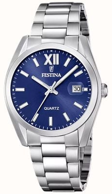 Festina Acero Clasico (40mm) Blue Dial / Stainless Steel Bracelet F20707/7