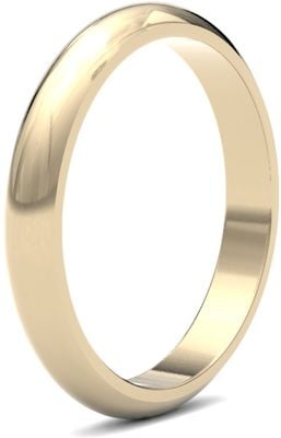 James Moore Wedding Ring  | 9ct Yellow Gold | 3mm | Heavy | Size D-Shape | AG_3GHD-9Y AG_3GHD-9Y