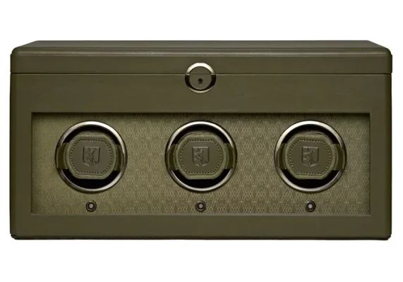 WOLF 190541 Earth Triple Watch Winder In Olive Jewellery