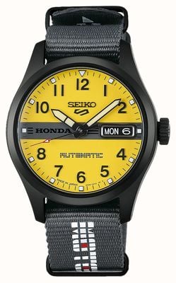 Seiko 5 Sports x Honda Motocompo Limited Edition (36.4mm) Yellow Dial / Grey Nylon Strap HDB010K1