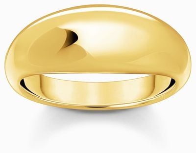 Thomas Sabo Dome Style Gold-Plated Sterling Silver Ring Size 54 TR2472-413-39-54