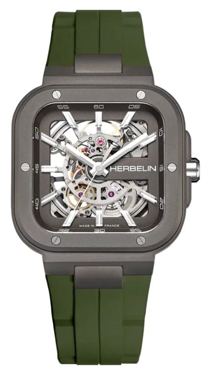 Herbelin 1846SQTDCK Cap Camarat Square Titanium Automatic ( Watch