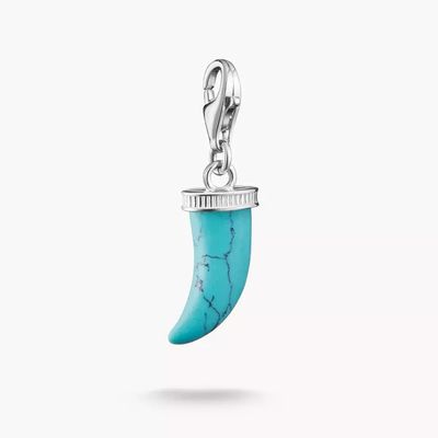 Thomas Sabo Silver Charm Pendant Tooth Turquoise Original 2235-404-17