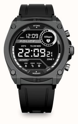 Police Freedom of Time My Avatar Smartwatch by Police (45mm) Black Silicone Strap PEIUN0000102