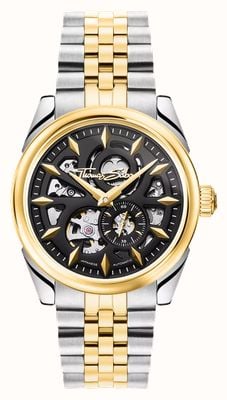 Thomas Sabo Skeleton Automatic (41mm) Black Dial / Two-Tone Stainless Steel Bracelet WA0410-291-203-41